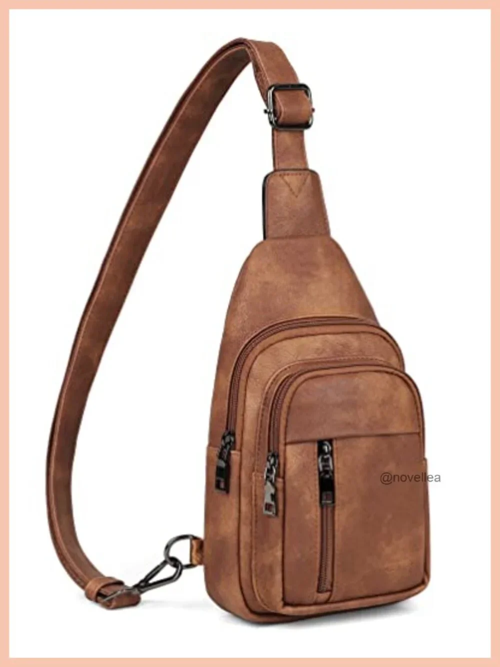 Sling Bag for Women Crossbody Fanny Pack with Adjustable Strap Faux Leather